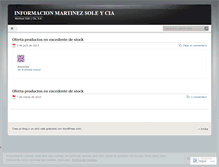 Tablet Screenshot of martinezsole.wordpress.com