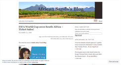 Desktop Screenshot of africansands.wordpress.com