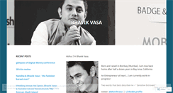 Desktop Screenshot of bhavikvasa.wordpress.com