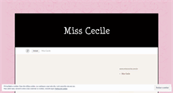 Desktop Screenshot of misscecile.wordpress.com
