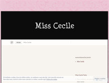 Tablet Screenshot of misscecile.wordpress.com