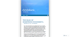 Desktop Screenshot of chrislukaris.wordpress.com