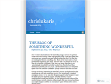 Tablet Screenshot of chrislukaris.wordpress.com