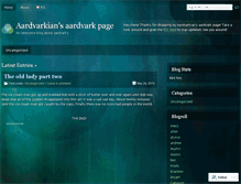 Tablet Screenshot of aardvarkians.wordpress.com