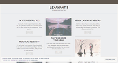 Desktop Screenshot of lexamantis.wordpress.com