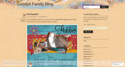 Desktop Screenshot of goodykfamily.wordpress.com