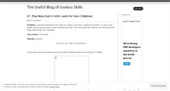 Desktop Screenshot of illskills.wordpress.com