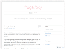 Tablet Screenshot of frugalfoxy.wordpress.com