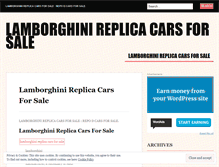 Tablet Screenshot of lamborghinireplicacarsforsaleccs.wordpress.com