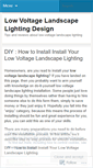 Mobile Screenshot of lowvoltagelandscapelightingdesign.wordpress.com