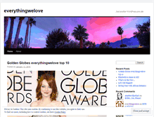Tablet Screenshot of everythingwelove.wordpress.com
