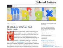 Tablet Screenshot of coloredletters.wordpress.com