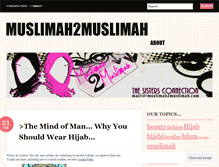 Tablet Screenshot of muslimah2muslimah.wordpress.com