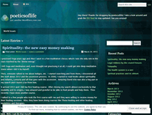 Tablet Screenshot of poeticsoflife.wordpress.com