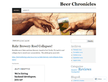 Tablet Screenshot of beerchronicles.wordpress.com