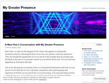 Tablet Screenshot of mygreaterpresence.wordpress.com