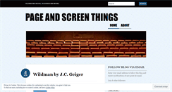 Desktop Screenshot of pageandscreenthings.wordpress.com