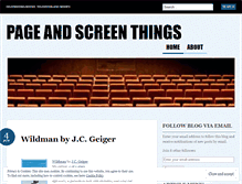 Tablet Screenshot of pageandscreenthings.wordpress.com