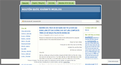 Desktop Screenshot of nguyenkhanhks.wordpress.com