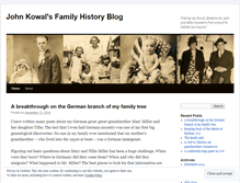 Tablet Screenshot of kowalfamilyhistory.wordpress.com