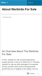 Mobile Screenshot of aboutthewwarbirdsforsale.wordpress.com