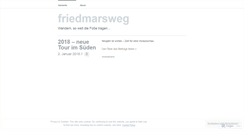 Desktop Screenshot of friedmarsweg.wordpress.com