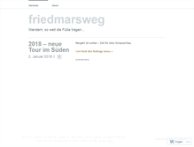 Tablet Screenshot of friedmarsweg.wordpress.com