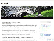 Tablet Screenshot of clusterx.wordpress.com