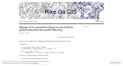 Desktop Screenshot of mikeongis.wordpress.com
