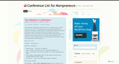 Desktop Screenshot of conferencelist4mompreneurs.wordpress.com