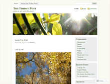 Tablet Screenshot of fridaypoet.wordpress.com