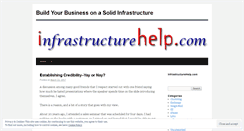 Desktop Screenshot of infrastructurehelp.wordpress.com