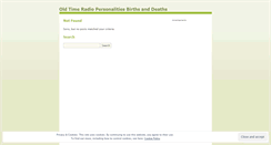 Desktop Screenshot of otrbirthsdeaths.wordpress.com