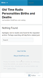 Mobile Screenshot of otrbirthsdeaths.wordpress.com