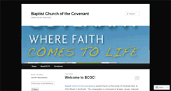 Desktop Screenshot of baptistchurchofthecovenant.wordpress.com