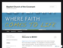 Tablet Screenshot of baptistchurchofthecovenant.wordpress.com