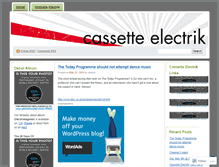 Tablet Screenshot of cassetteelectrik.wordpress.com