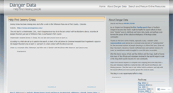 Desktop Screenshot of dangerdata.wordpress.com