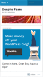 Mobile Screenshot of despitefears.wordpress.com
