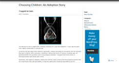 Desktop Screenshot of choosingchildren.wordpress.com