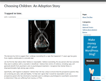 Tablet Screenshot of choosingchildren.wordpress.com