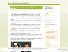Tablet Screenshot of freshstartrecycling.wordpress.com