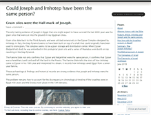 Tablet Screenshot of josephandisraelinegypt.wordpress.com
