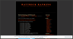 Desktop Screenshot of hattrickranking.wordpress.com
