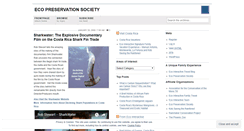 Desktop Screenshot of ecopreservationsociety.wordpress.com