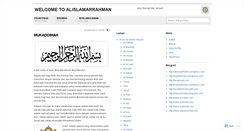 Desktop Screenshot of alislamarrahman.wordpress.com