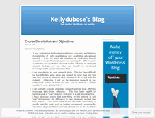 Tablet Screenshot of kellydubose.wordpress.com