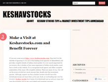 Tablet Screenshot of keshavstocks.wordpress.com