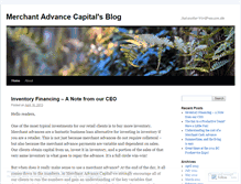 Tablet Screenshot of merchantadvancecapital.wordpress.com