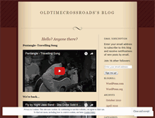 Tablet Screenshot of oldtimecrossroads.wordpress.com